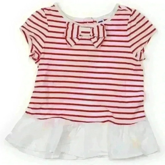 Janie and Jack red and white striped top size 18-24 months - Picture 1 of 3